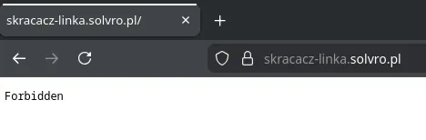 Odmowa dostepu do panelu administracyjnego