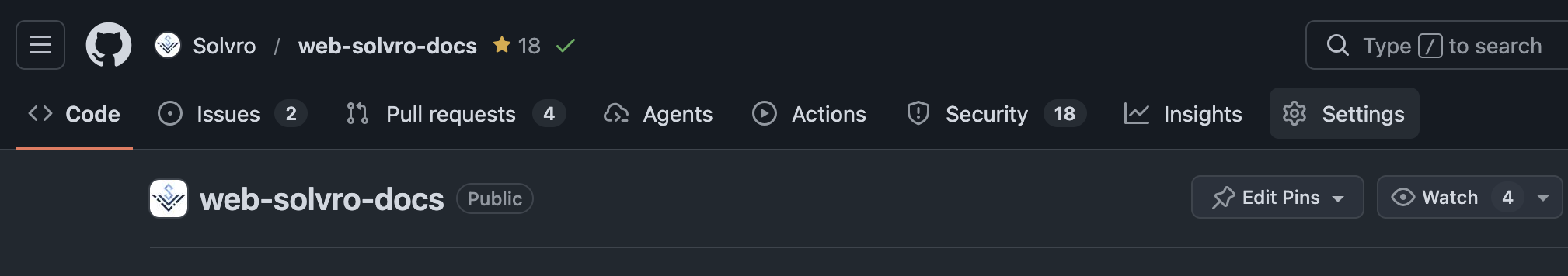 Ustawienia repozytorium na GitHubie